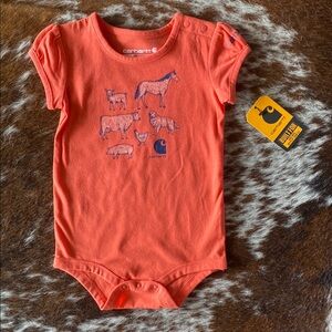 Carhartt toddler farm animals bodysuit